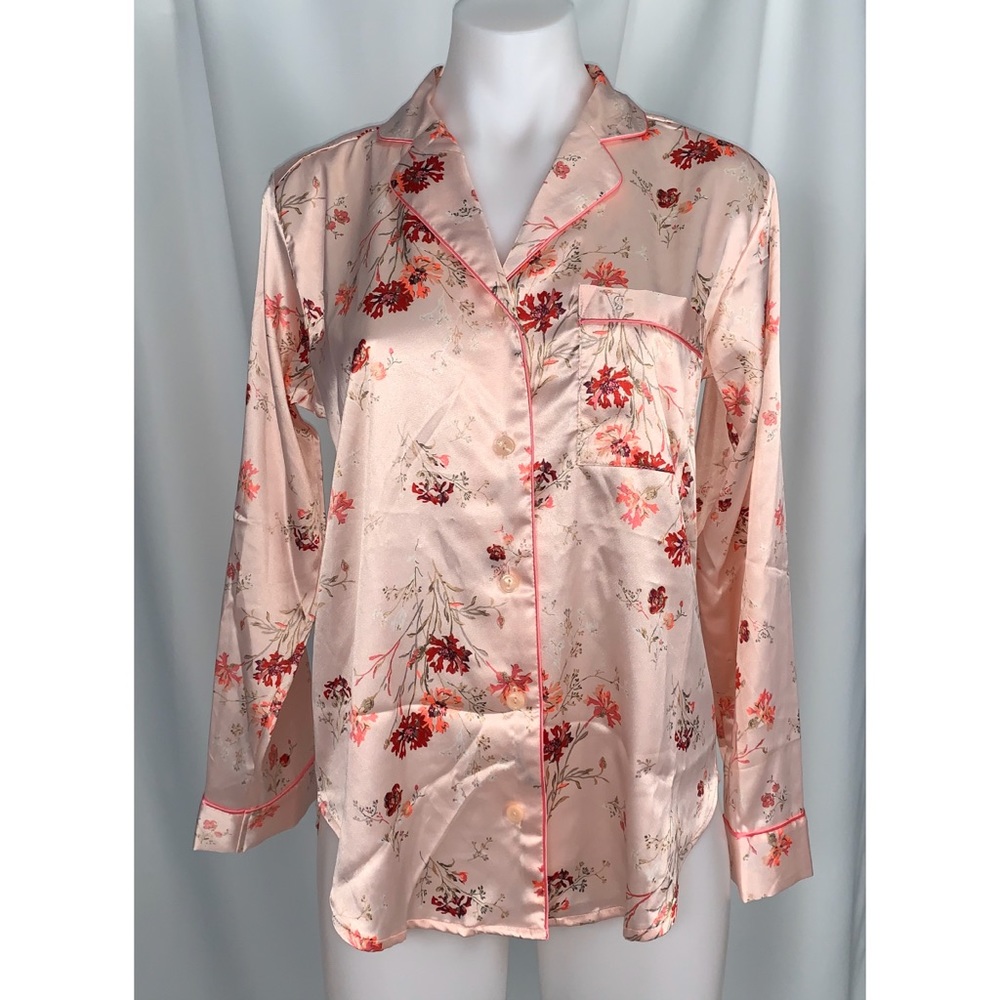 Victoria’s Secret XSmall Orange Satin Pajama Shirt